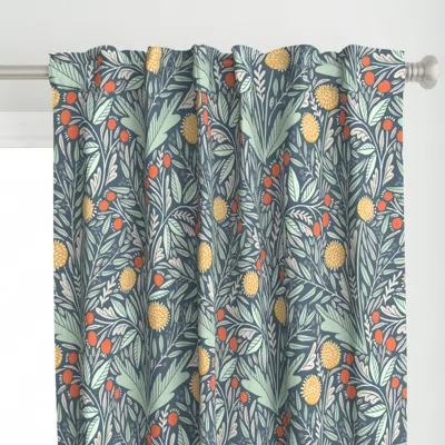 Spoonflower Astrid (blue) Curtain Panel