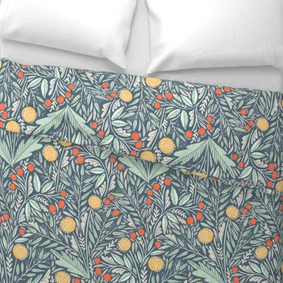 Spoonflower Astrid (blue) King Pillow Sham