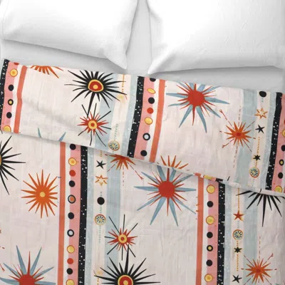 Spoonflower Atomic Age Vertical Border Print Wide Cotton Sateen 3.5 oz 26" X 20" Standard Knife Edge