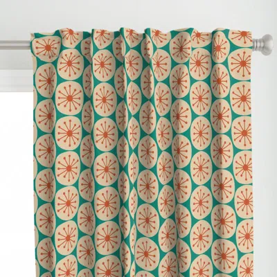 Spoonflower Atomic Dots Mid Century Curtain Panel
