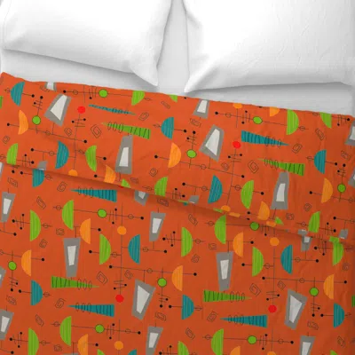 Spoonflower Atomic Era Abstract Iii Wide Cotton Sateen 3.5 oz 26" X 20" Standard Knife Edge