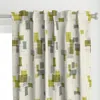 Spoonflower Atomic Patchwork Lime Curtain Panel