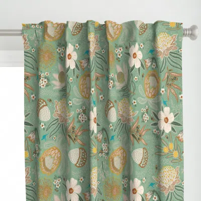 Spoonflower Australian Tribal Blooms Curtain Panel