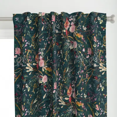 Spoonflower Autumn Fable Floral Curtain Panel