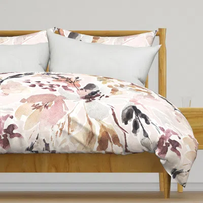 Spoonflower Autumn Flowers Large Print For Duvet Cover