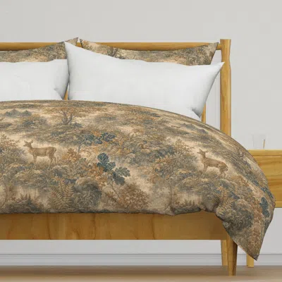 Spoonflower Autumn Mist Woodland Deer And Duvet Cover