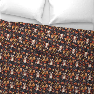 Spoonflower Autumn Mouse Wide Cotton Sateen 3.5 oz 26" X 20" Standard Knife Edge