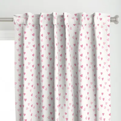 Spoonflower Baby Hearts Lightpink Curtain Panel