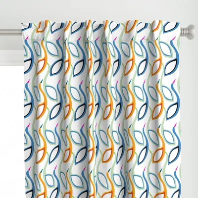 Spoonflower Background Mod Dolls Curtain Panel