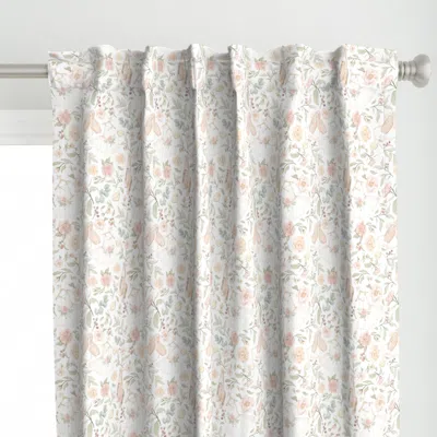 Spoonflower Ballerina Tutus Roses Curtain Panel