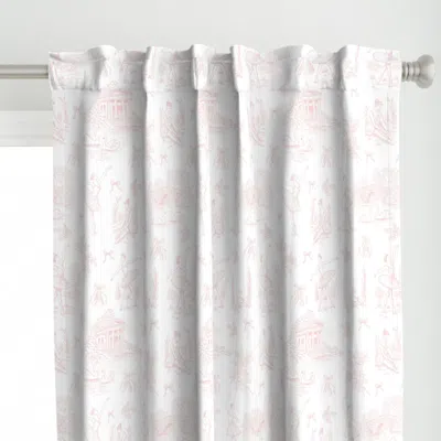 Spoonflower Ballet Toile De Jouy Hand Curtain Panel