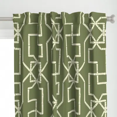Spoonflower Bamboo Trellis- Mint Curtain Panel