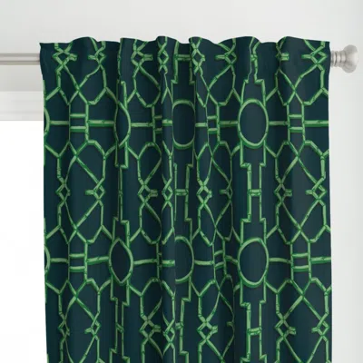 Spoonflower Bamboo Trellis Print - Curtain Panel In Green