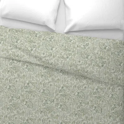 Spoonflower Baroque Equestra Soft Shamrock Field Midi Scale Euro Pillow Sham