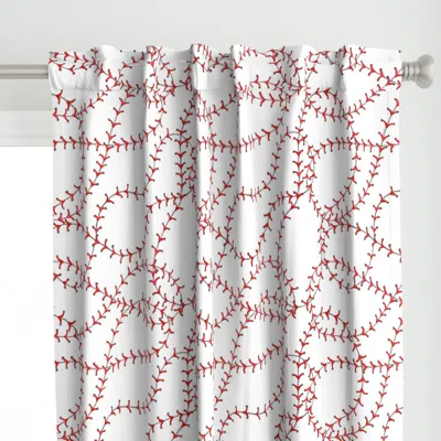Spoonflower Baseball Seams Curtain Panel