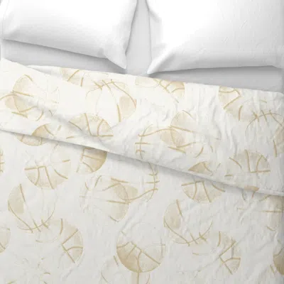 Spoonflower Basketball X-ray Straw Harvest / White Snow Wide Cotton Sateen 3.5 oz 26" X 20" Standard Knife Edge