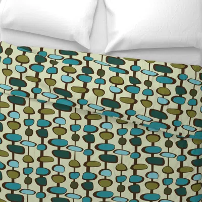 Spoonflower Baubles - 10in (teal) Wide Cotton Sateen 3.5 oz 26" X 20" Standard Knife Edge