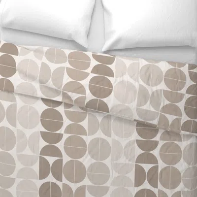 Spoonflower Bauhaus Balance - Neutral Pale Taupe Wide Cotton Sateen 3.5 oz 26" X 20" Standard Knife Edge