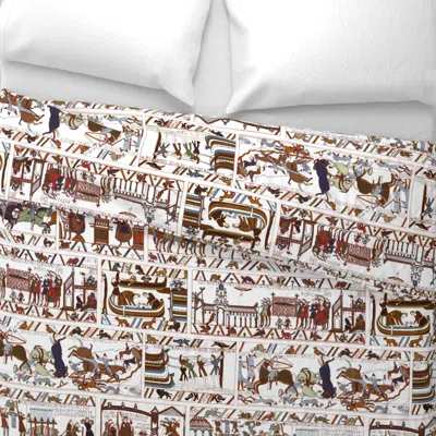 Spoonflower Bayeux Tapestry Wide Cotton Sateen 3.5 oz 26" X 20" Standard Knife Edge