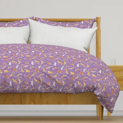 Spoonflower Bearded Dragon Morphs On Duvet Cover