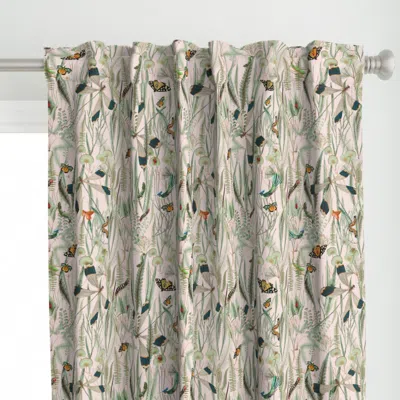 Spoonflower Beauty Underfoot On Blush Curtain Panel