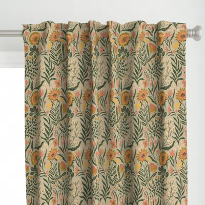 Spoonflower Becca - Oyster Curtain Panel