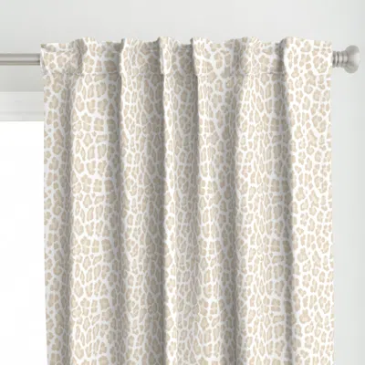 Spoonflower Beige Natural Leopard Curtain Panel