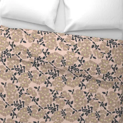 Spoonflower Betty With Roses In Peach Wide Cotton Sateen 3.5 oz 26" X 20" Standard Knife Edge