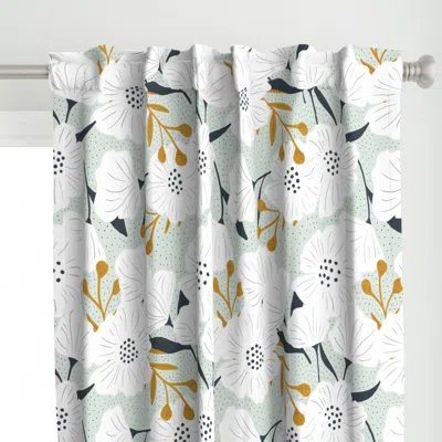 Spoonflower Beulah (pale Blue) Curtain Panel