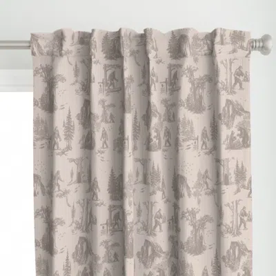Spoonflower Bigfoot Yosemite Toile Curtain Panel