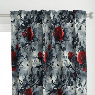 Spoonflower Bigger Goth Night Bats Curtain Panel