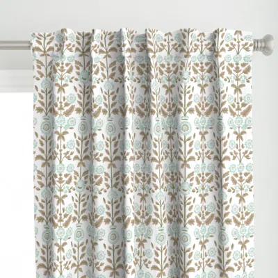 Spoonflower Bijou Blossom Hazelnut Curtain Panel