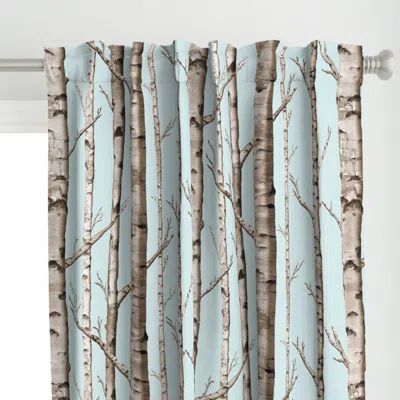 Spoonflower Birch Grove In Sky Curtain Panel