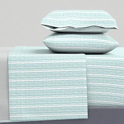 Spoonflower Birch Trees In Fabricology Sky Blue King Sheet Set