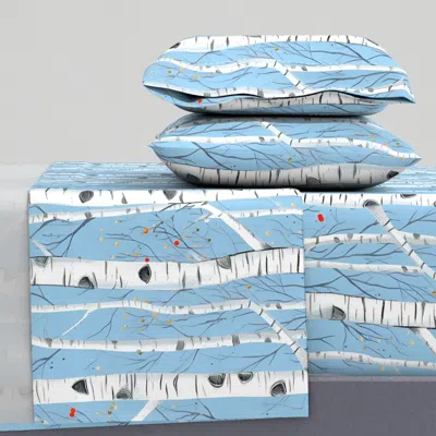 Spoonflower Birches B Crazy Full Sheet Set