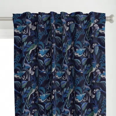 Spoonflower Birds And Botanicals In Curtain Panel