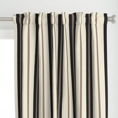Spoonflower Black And Brown Autumn Curtain Panel
