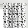 Spoonflower Black And White Boho Curtain Panel