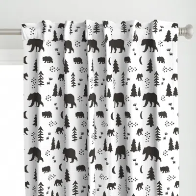 Spoonflower Black And White Boho Curtain Panel