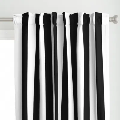 Spoonflower Black And White Cabana Curtain Panel