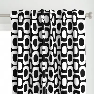 Spoonflower Black And White Ipanema Curtain Panel