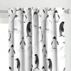 Spoonflower Black And White Painterly Curtain Panel