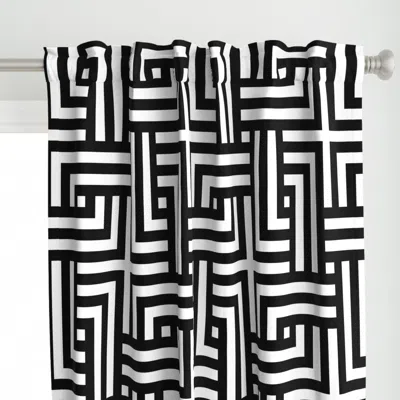 Spoonflower Black And White Pattern Curtain Panel