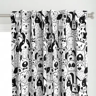 Spoonflower Black And White Seamless Curtain Panel