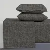 Spoonflower Black Canvas Texture Solid Cal King Sheet Set