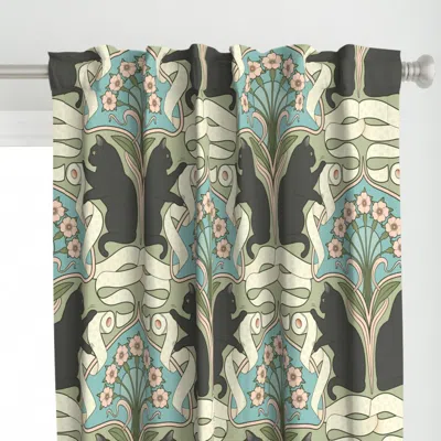 Spoonflower Black Cats And Toilet Curtain Panel