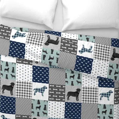 Spoonflower Black Lab Cheater Pet Quilt B Dog Breed Quilt Labrador Retrievers King Pillow Sham