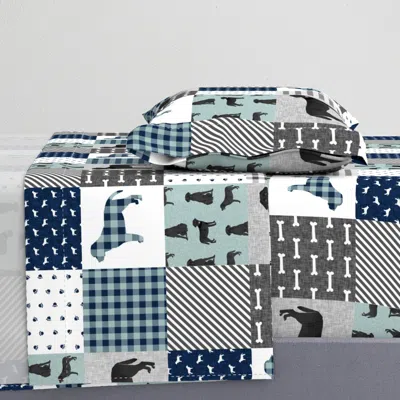 Spoonflower Black Lab Cheater Pet Quilt B Dog Breed Quilt Labrador Retrievers Twin Sheet Set