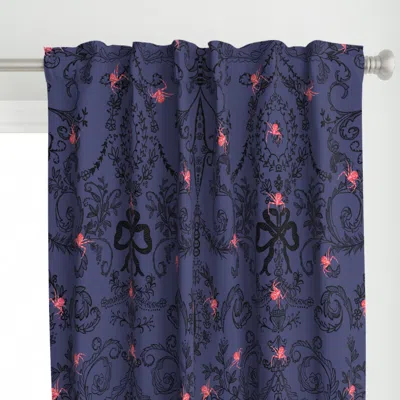 Spoonflower Black Lace And Spiders Curtain Panel