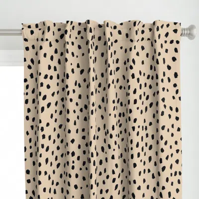 Spoonflower Black Speckle Marks Curtain Panel